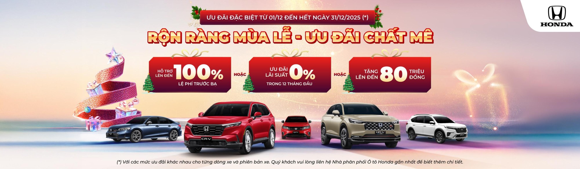 THÁNG TRI ÂN HONDA VIỆT NAM KHUYẾN MẠI CỰC LỚN TỪ 01/12 – 31/12/2025