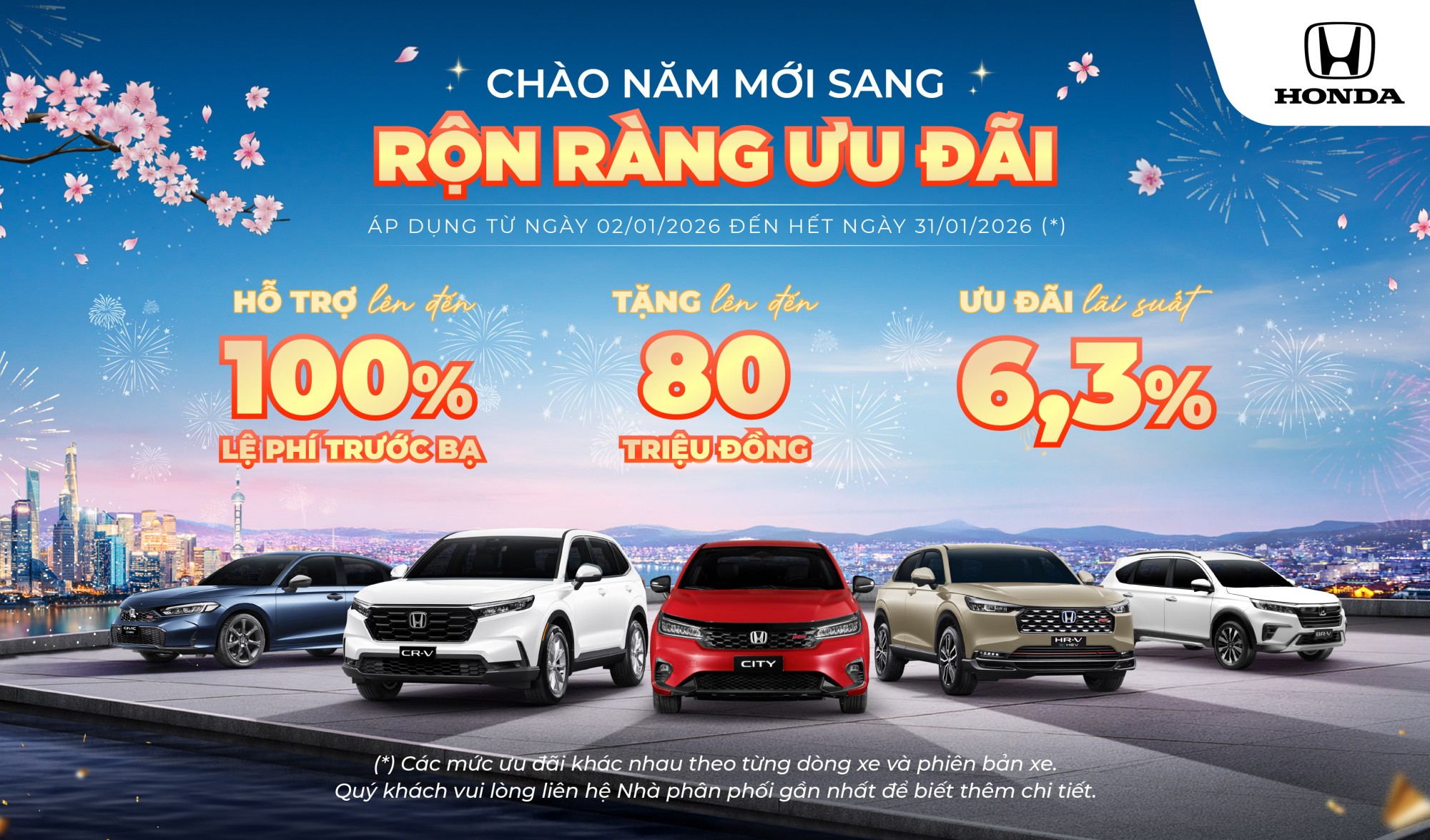 Chào năm mới sang – rộn ràng ưu đãi tháng 1/2026